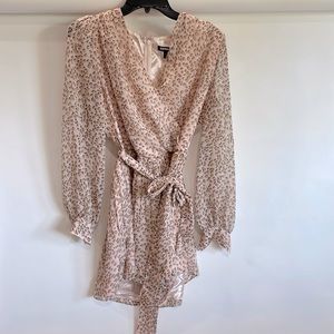 Express cream leopard print dress.